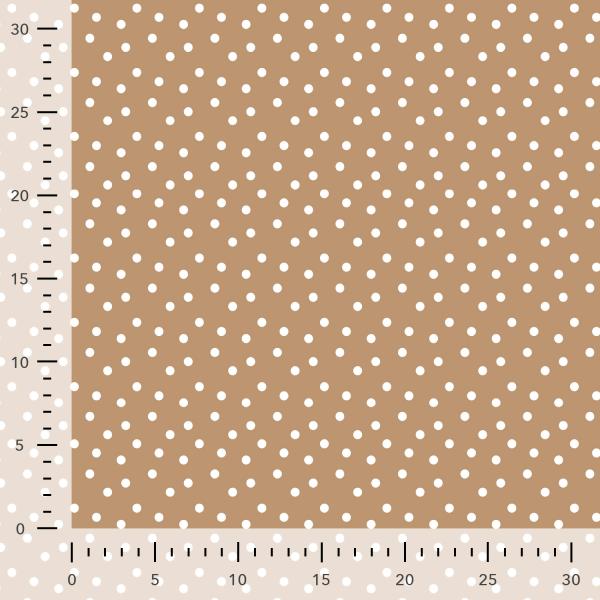 0,5 MTR. NATURAL DOTS CARAMEL - SOFT SWEAT