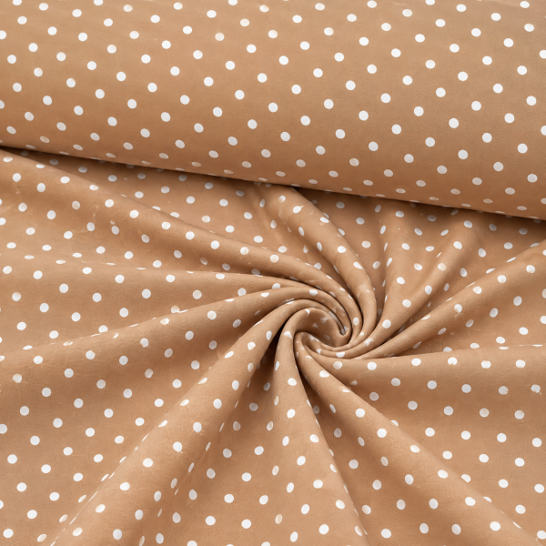 0,5 MTR. NATURAL DOTS CARAMEL - SOFT SWEAT