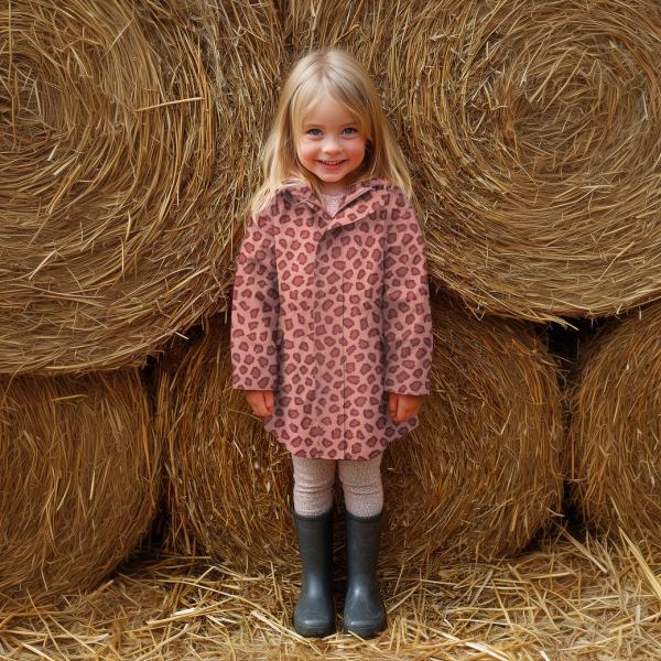 0,5 MTR. ♥ LEO REGENJACKEN STOFF NATUR - WASSERDICHT ♥