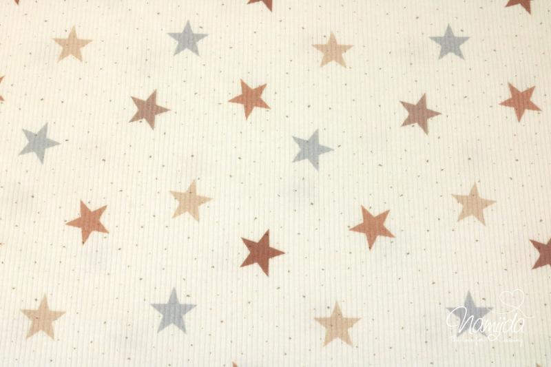 0,5 MTR. ♥ RIPPSTRICK JERSEY STARS NATUR ♥