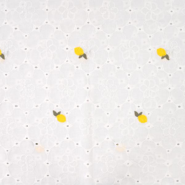 0,5 MTR.  ZITRONEN LOCHSTICKERREI WEISS