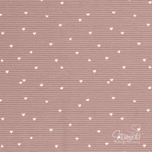 0,50 MTR.  ♥ HEARTS & STRIPES ALTROSA JERSEY