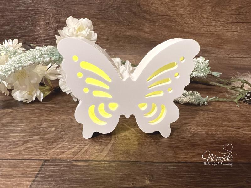 1 STÜCK ♥ GIESSFORM SILIKON SCHMETTERLING STREIFEN VORDERSEITE FÜR LED ♥