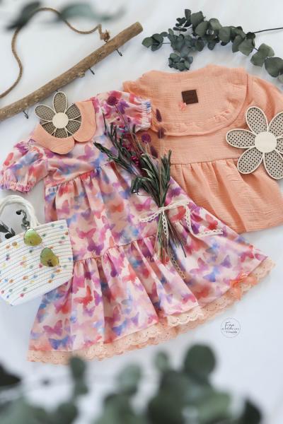 0,5 MTR. ♥ DouBLE GAUZE - Musselin PEACH - Baumwollstoff ♥