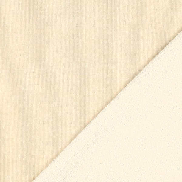 0,50 MTR. ♥ FEINCORD DOUBLEFACE FLEECE SAND STRETCH ♥