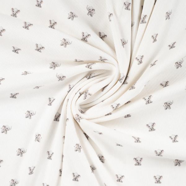 0,5 MTR.  ♥ RIPPSTRICK JERSEY LiTTLE ELEPHANT ELEFANTEN  ♥