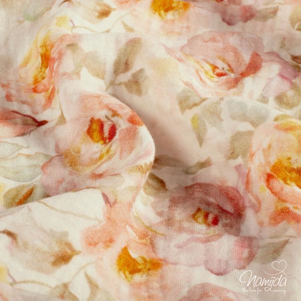 0,5 MTR. ♥ MUSSELIN VINTAGE ROSES ♥