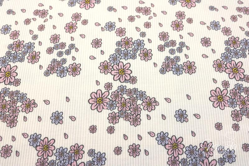 0,5 MTR.  ♥ RIPPSTRICK JERSEY CANDYTUFT ROSE ♥