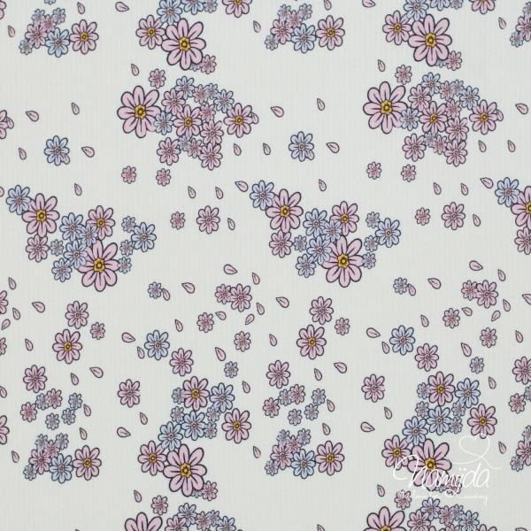0,5 MTR.  ♥ RIPPSTRICK JERSEY CANDYTUFT ROSE ♥