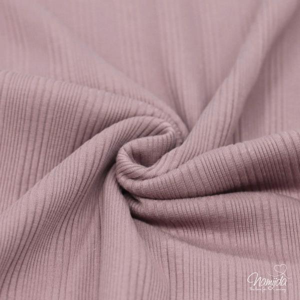 0,5 MTR.  ♥ RIPPSTRICK DIFFERENT STRIPES MAUVE JERSEY ♥