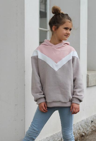 0,5 MTR. HEAVY SWEAT KUSCHLIGER WINTER SWEAT BEIGE MELANGE -6153-Bündchen exakt passend