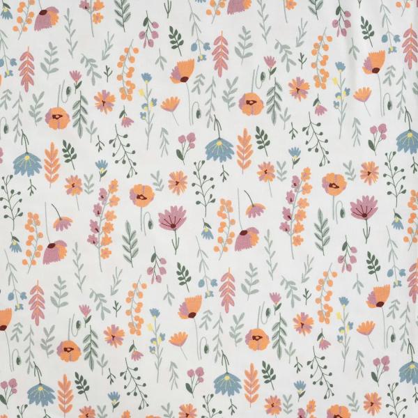 0,50 MTR.  ♥  ZARTE FRÜHLINGSBLUMEN JERSEY ♥