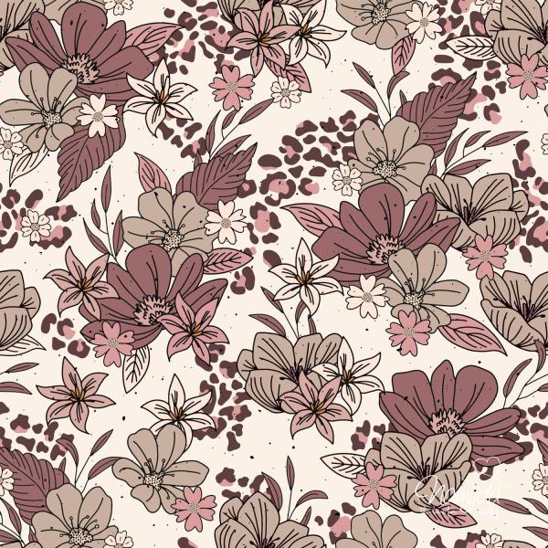 0,5 MTR.♥ LEO FLORALIA FRENCH TERRY - EIGENPRODUKTION ♥