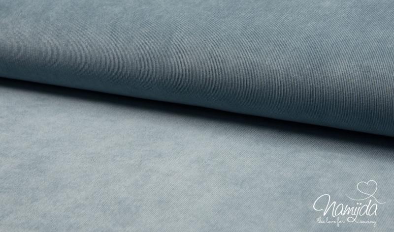 0,5 MTR. ♥ WEICHER FEINCORD DUSTY BLUE ♥