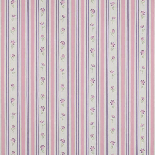 0,5 MTR.♥  FLOWERS & STRIPES ROSA FLIEDER BAUMWOLL POPELINE ♥