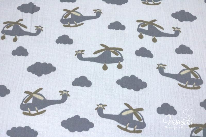 0,5 MTR. ♥ MUSSELIN HELIKOPTER JEANS ♥