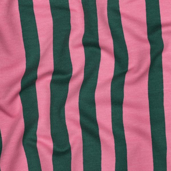 0,5 MTR.  STREIFEN STRIPES PINK/GRÜN FRENCH TERRY