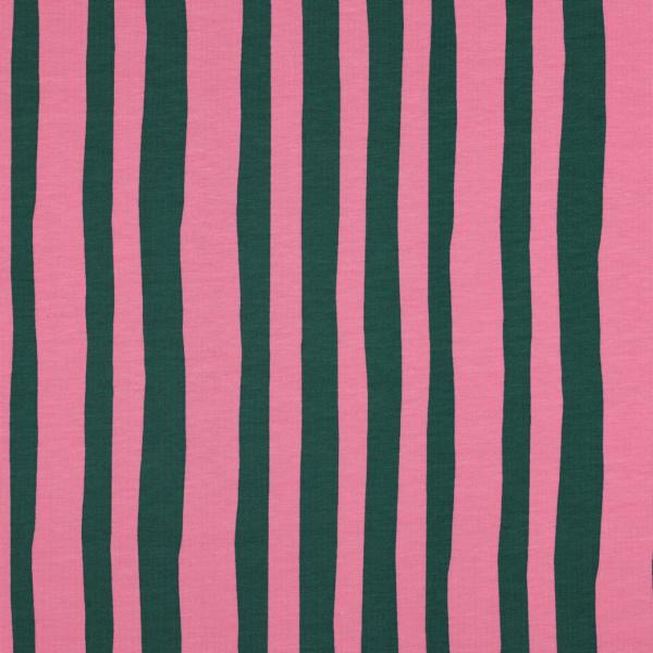 0,5 MTR.  STREIFEN STRIPES PINK/GRÜN FRENCH TERRY
