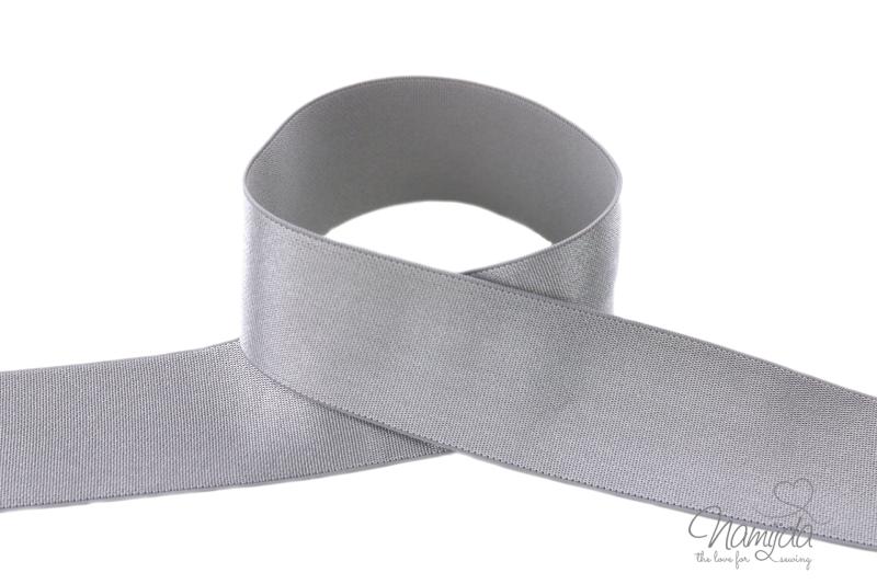 1 MTR. Soft SCHIMMER Gummiband 30mm - GRAU