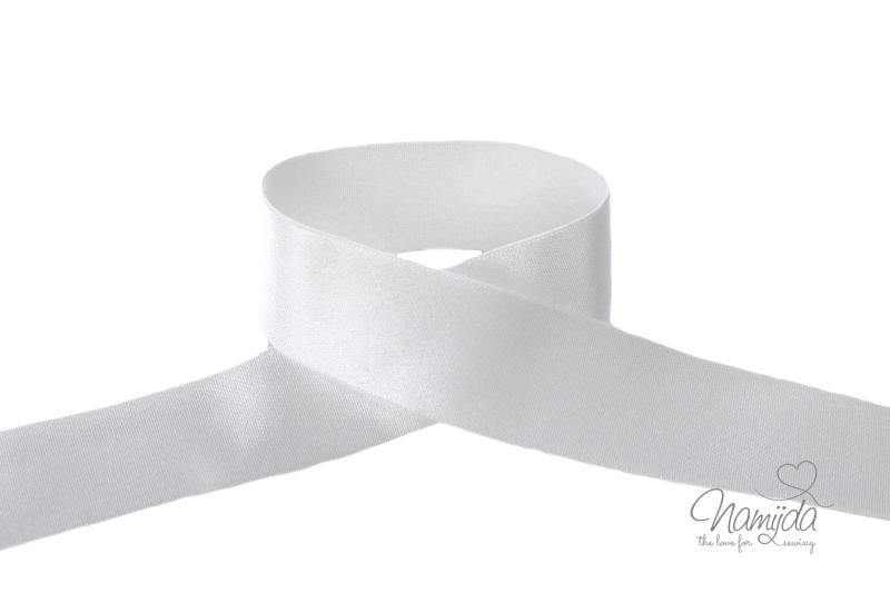 1 MTR. Soft SCHIMMER Gummiband 30mm -  WEISS