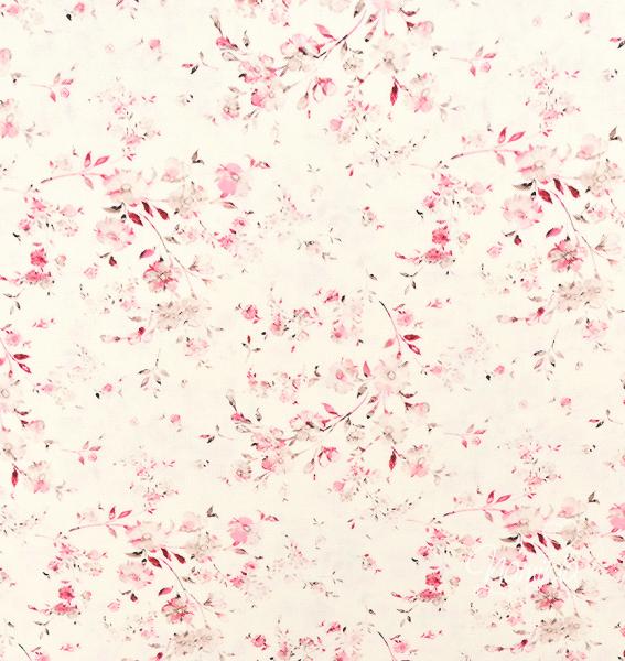 0,5 MTR.♥ VISKOSE BLÜTENTRAUM ROSE/NATUR ♥