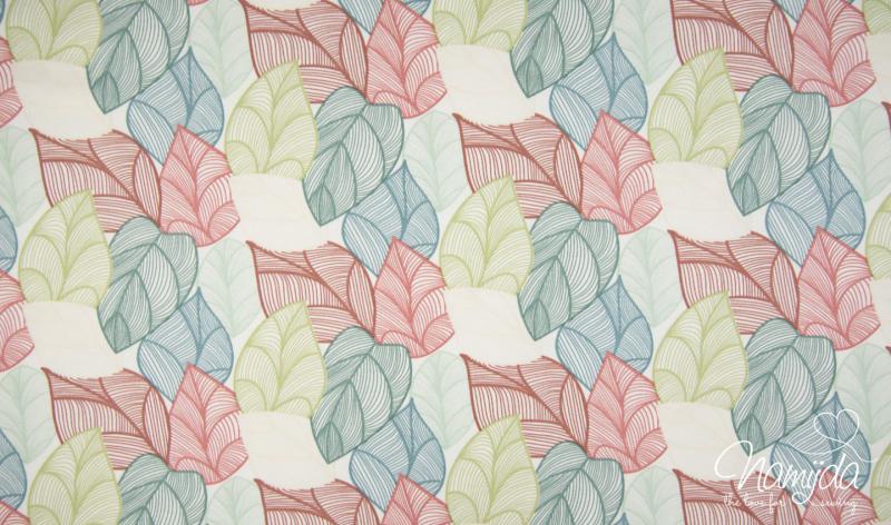 0,5 MTR. ♥ LEAVES NATUR FRENCH TERRY