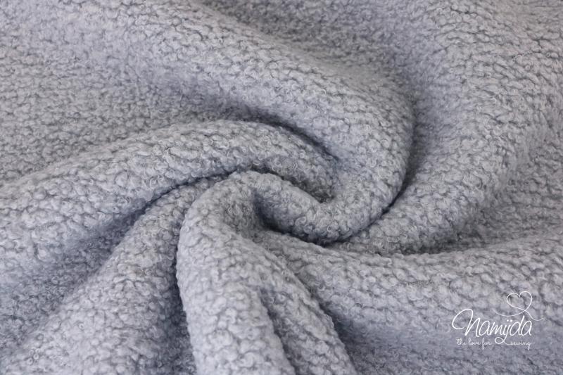 0,5 MTR. ♥ TEDDY/FLEECE DOUBLEFACE DUSTY BLUE ♥