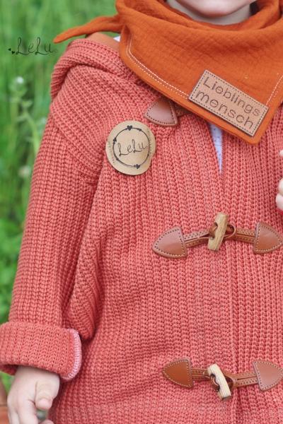 0,5 MTR.  BAUMWOLL GROBSTRICK TERRACoTTA/ROST - STRICKSTOFF