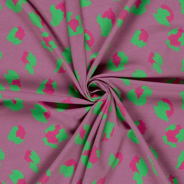 0,50 MTR. ♥ LEO COLORFUL LAVENDEL JERSEY ♥