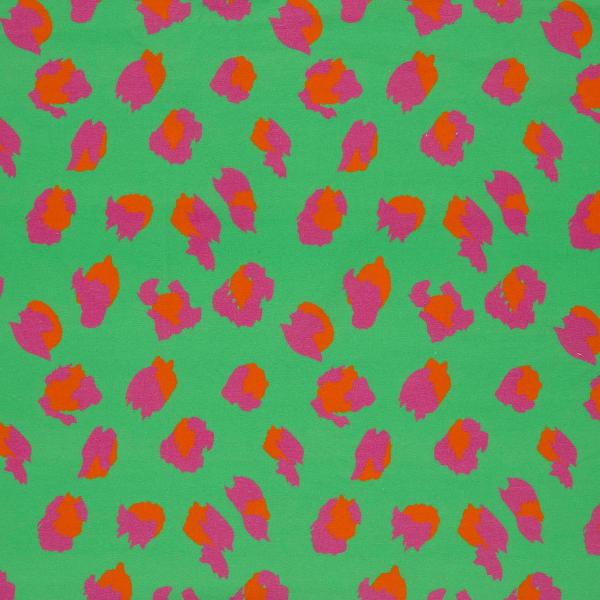 0,50 MTR. ♥ LEO COLORFUL GRÜN JERSEY ♥