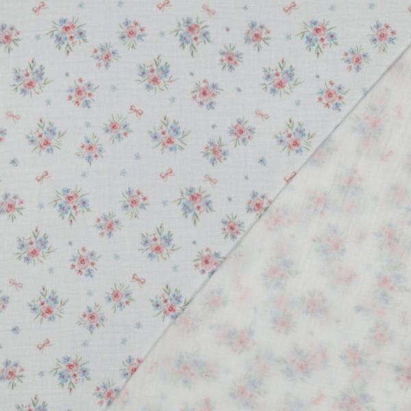 0,5 MTR. ♥ MuSSELIN LITTLE BOWS ROSY GARDEN  ♥