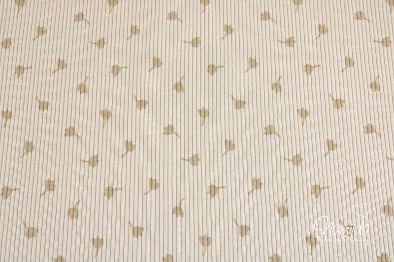 0,5 MTR.  ♥ RIPPSTRICK JERSEY STREUBLÜMCHEN - SAND ♥