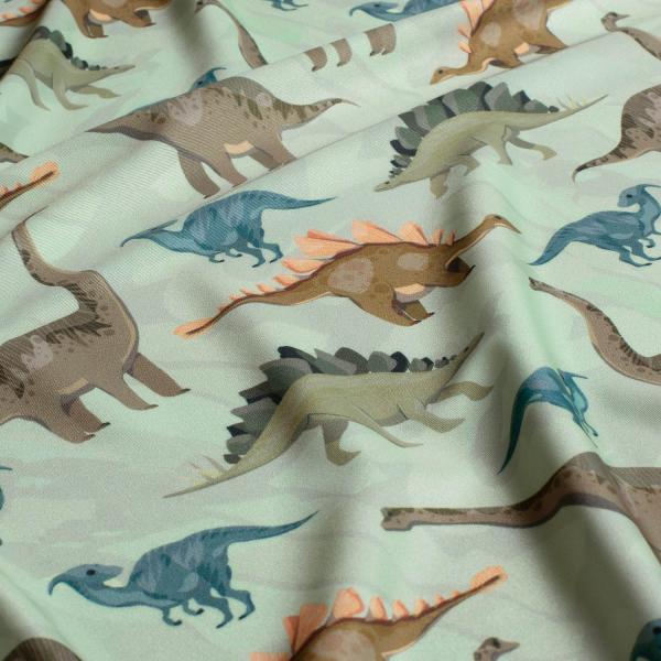 0,5 MTR.  ♥ BADESTOFF LYCRA DINO MULTICOLOR UPF50 ♥