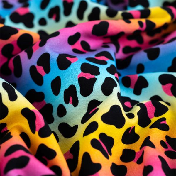 0,50 MTR. LEO RAINBOW MULTI COLOR STRIPES - FRENCH TERRY