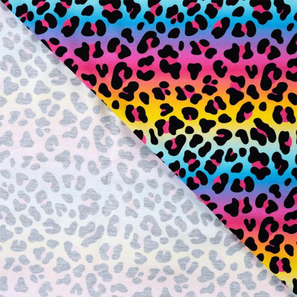 0,50 MTR. LEO RAINBOW MULTI COLOR STRIPES - FRENCH TERRY