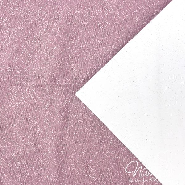 0,5 MTR. ♥ WEICHER *GLITZER* TüLL ANTIK ROSA ♥