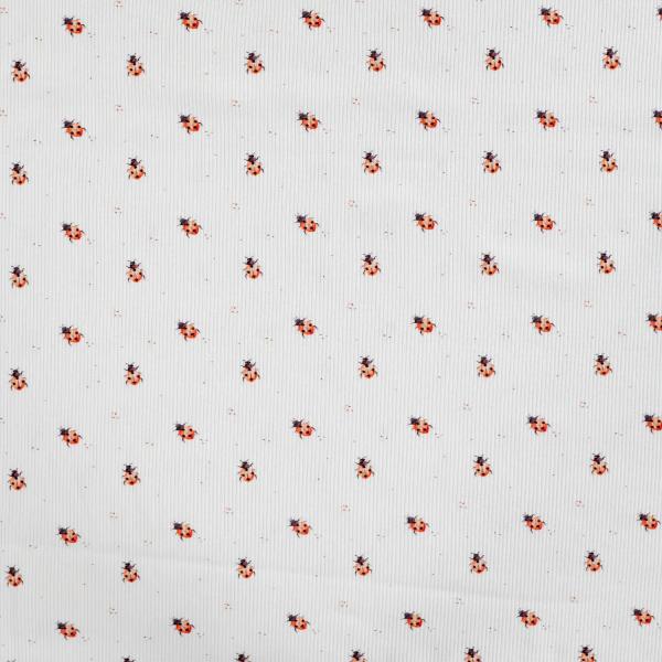 0,5 MTR. ♥ RIPPSTRICK JERSEY MARIENKÄFER ♥