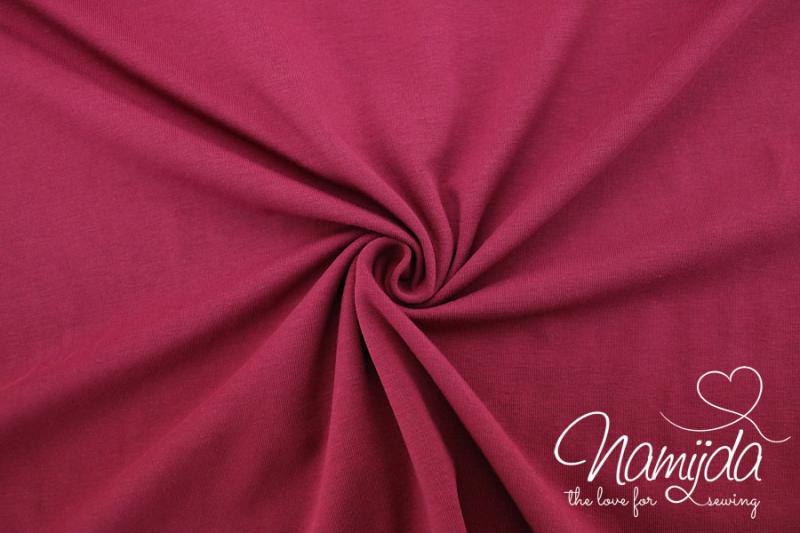 0,5 MTR. ♥ BIO SoMMER BAUMWOLL Sweat  BORDEAUX/FRENCH TERRY ♥