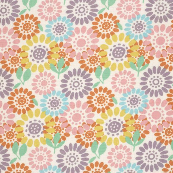 0,5 MTR. ♥ MuSSELIN MULTICOLOUR SUNFLOWERS ♥