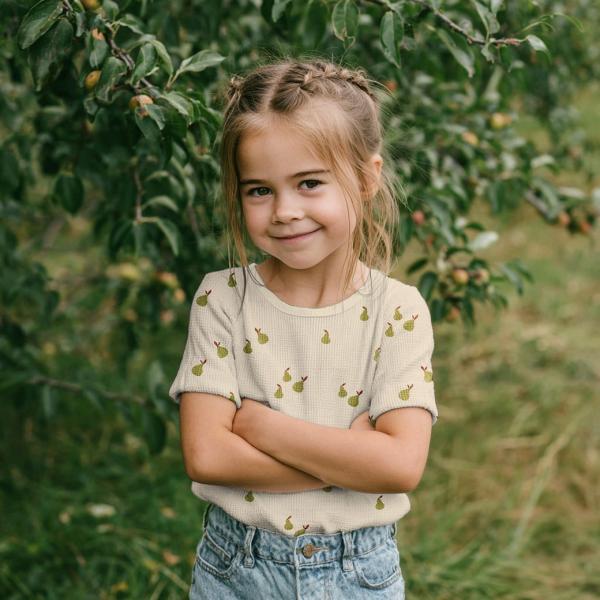 0,5 MTR. ♥ WAFFEL STRICKJERSEY - ZARTE BIRNEN ♥ SOFT PEARS ♥