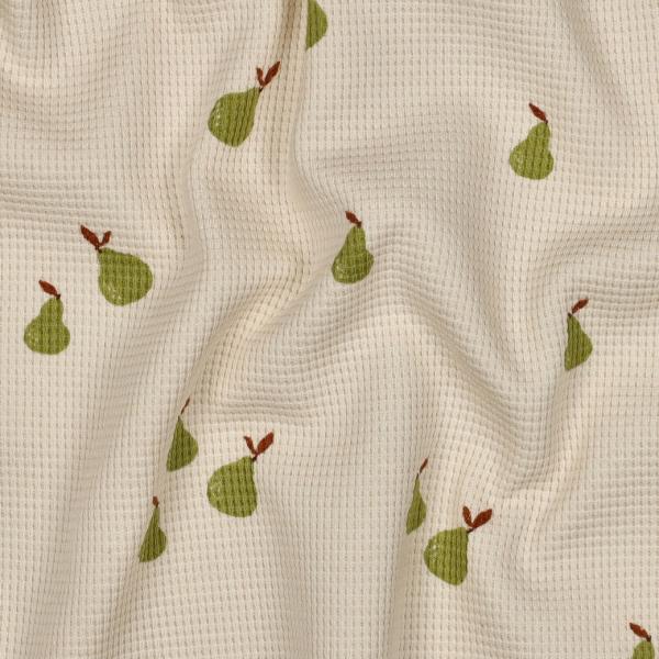 0,5 MTR. ♥ WAFFEL STRICKJERSEY - ZARTE BIRNEN ♥ SOFT PEARS ♥