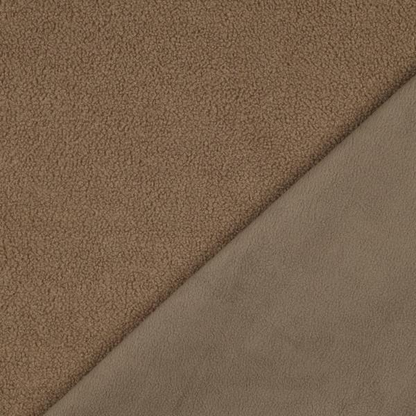 0,5 MTR.  ♥ TEDDY/FLEECE DOUBLEFACE TAUPE ♥