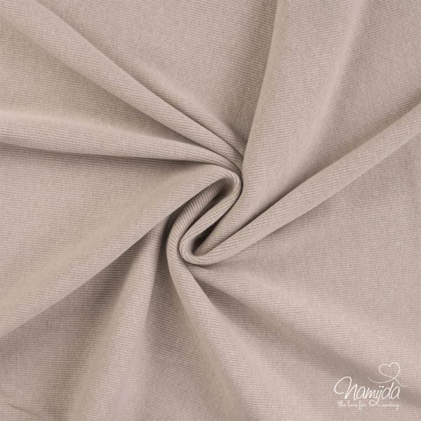 0,5 Mtr. Bündchen - FEINRIPP BEIGE MELANGE - Schlauch ♥ EXTRABREIT - PASSEND ZUM WINTER SWEAT 6153