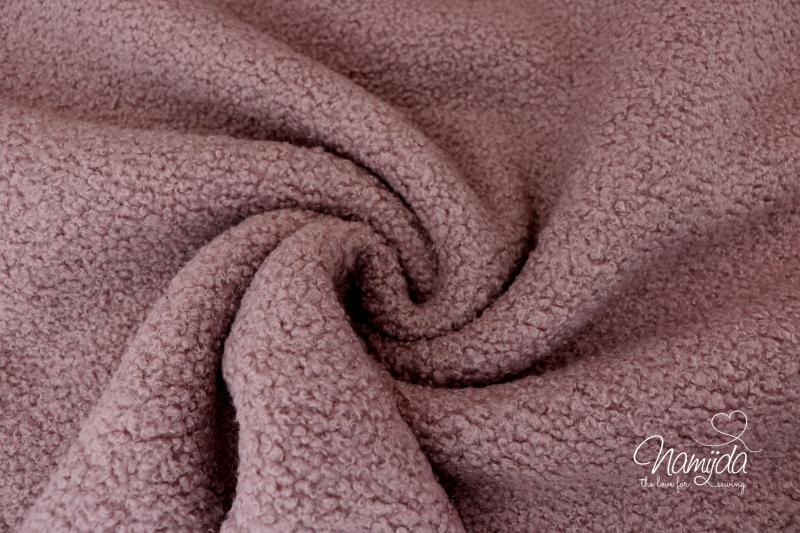 0,5 MTR. ♥ TEDDY/FLEECE DOUBLEFACE ALT MAUVE ♥