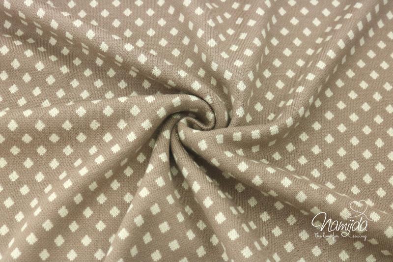 0,50 MTR. ♥ JACQUARD  DIAMONDS TAUPE   ♥
