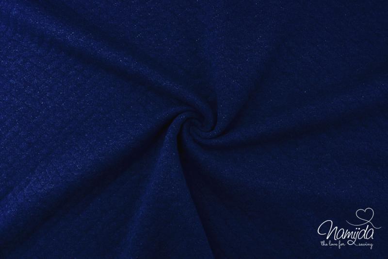 0,5 MTR. ♥ BAUMWOLL STEPPSTOFF BLAU MELIERT ♥