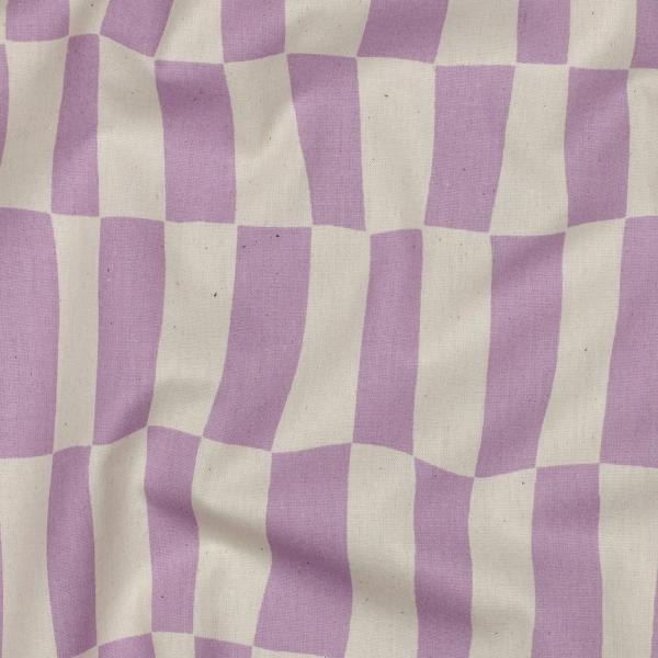 0,5 MTR. BAUMWOLL POPELINE STREIFEN FLIEDER