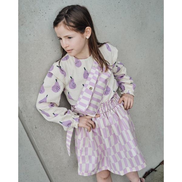 0,5 MTR. BAUMWOLL POPELINE STREIFEN FLIEDER