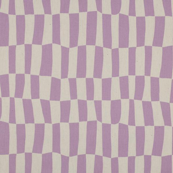 0,5 MTR. BAUMWOLL POPELINE STREIFEN FLIEDER