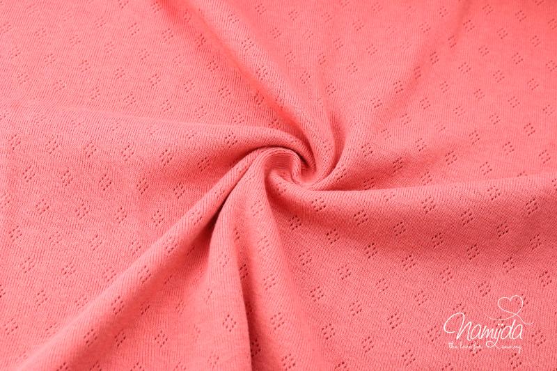 0,5 MTR. ♥ BAUMWOLLJERSEY POINTOILLE Lochstickerrei - PUDER ♥
